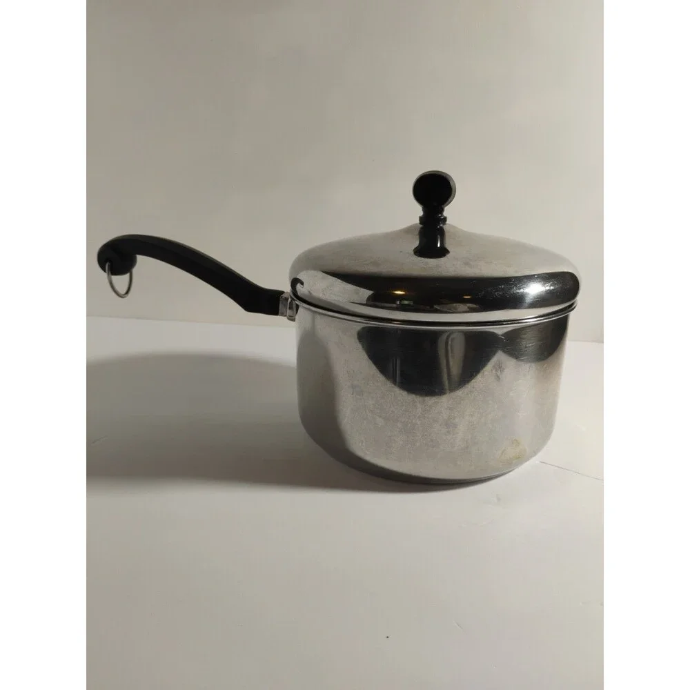 Vintage Farberware Stainless Steel 3 QT Pot W/ Handle & Lid